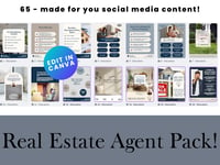 Image 1 of 4:5 ratio Instagram ready Canva templates, done-for-you social media content for realtors and real e