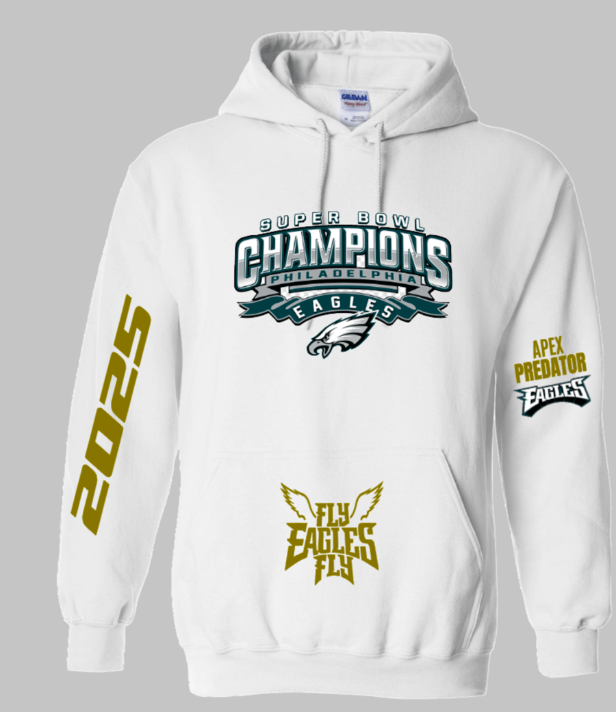Image of EAGLES SUPERBOWL CHAMPION HOODIE/WHITE
