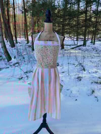 Image 2 of Linen Retro Creamsicle Pinafore Apron 