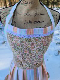 Image 3 of Linen Retro Creamsicle Pinafore Apron 