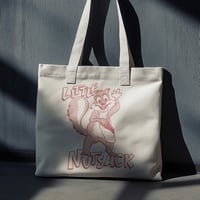 Image 2 of Little Nutsack Tote Bag - Red Outlines