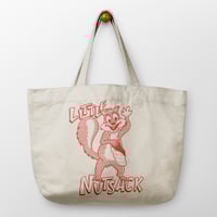 Image 1 of Little Nutsack Tote Bag - Red Outlines
