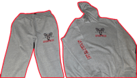 Image 3 of BLACK SHEEP RED ON GREY  SWEATSUIT 