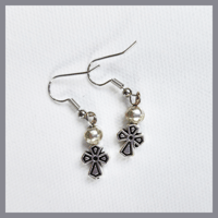 Image 3 of Cranberry Faith Bracelet/Silver Faith Earrings for Kids Teens Girls 