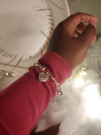 Image 1 of Pink Crystal Heart Bracelet