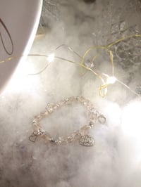 Image 2 of Pink Crystal Heart Bracelet