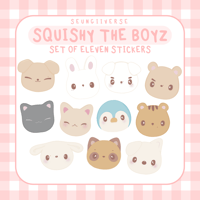 Image 2 of Squishy The Boyz Sticker Pack