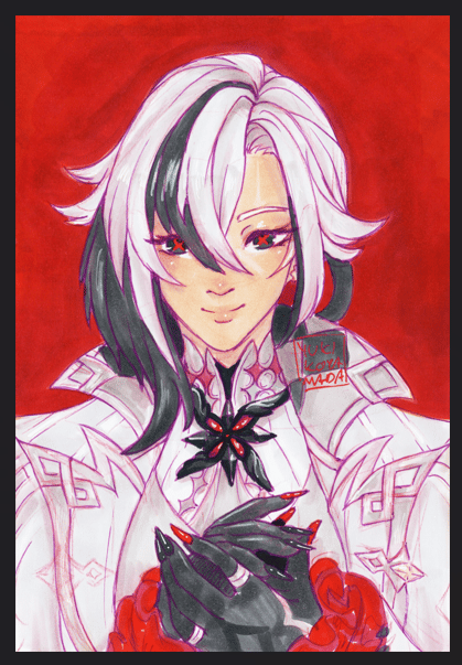 Image of Arlechinno | Genshin Impact fanart print