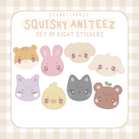 Image 2 of Squishy Aniteez Sticker Pack