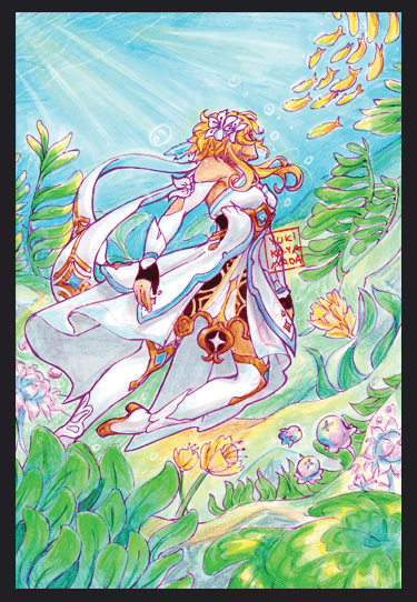 Image of Lumine in Fontaine | Genshin Impact fanart print