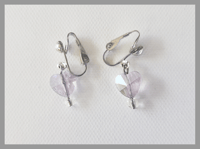 Image 3 of Lavender Love Bracelet/Lavender Drop Earrings/Silver Flower Earrings for Kids Teens Girls 