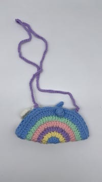 Image 2 of Rainbow Crochet Bag