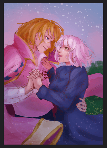 Image of Howl and Sophie print | Howl's Moving Castle