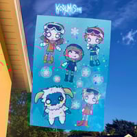 Image 1 of every snowflake's different sticker sheet