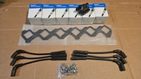 Image 1 of L-Series LSX Ignition Coil Bracket kit + Wires - Black bracket 