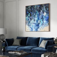 Image 5 of 'Noir descendens' - 122x122cm, FRAMED in Natural Oak