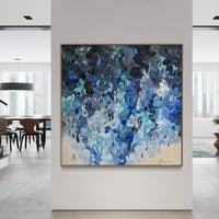 Image 7 of 'Noir descendens' - 122x122cm, FRAMED in Natural Oak
