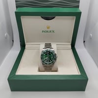 Image 2 of Rolex Style - Green on Green w/ Silver Band (DateJust)