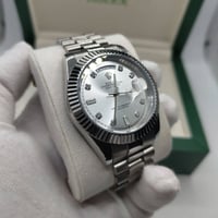 Image 1 of Rolex Style - Silver on Silver w/ Diamond face (Day-Date)