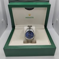 Image 2 of Rolex Style - Blue on Silver w/ Silver Band (DateJust)