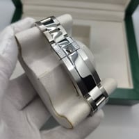 Image 2 of Rolex Style - Black on Blue w/ Silver Band (DateJust)
