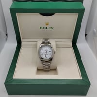 Image 3 of Rolex Style - White on Silver w/ Silver Band (Day-Date)