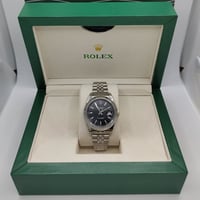 Image 3 of Rolex Style - Black on Silver w/ Silver Dress Band (DateJust)