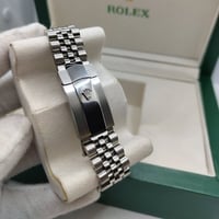 Image 2 of Rolex Style - Black on Silver w/ Silver Dress Band (DateJust)