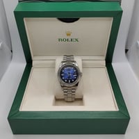 Image 3 of Rolex Style - Blue on Silver w/ Silver Dress Band (Day-Date)