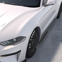 Image 5 of 2015-2024 Mustang Side Skirts Aluminum Front Set