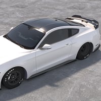 Image 2 of 2015-2024 Mustang Side Skirts ABS Full Set