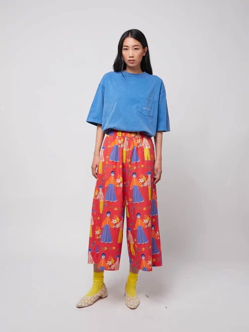 Image of 2-Pantalon Culotte Poplin