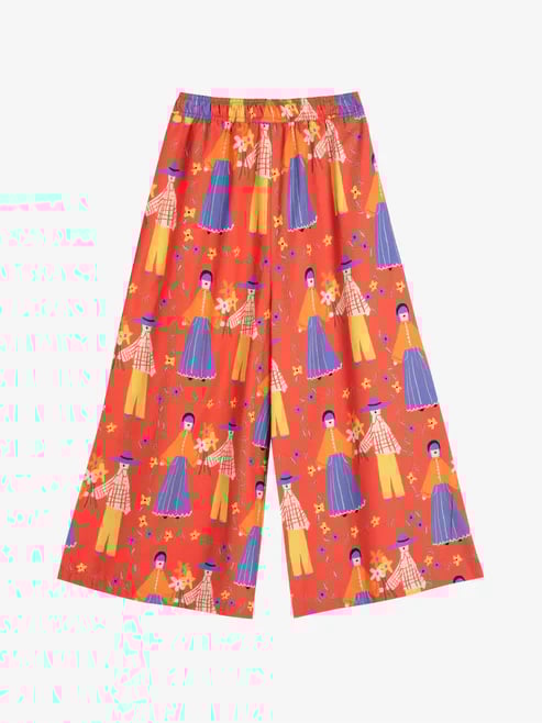 Image of 2-Pantalon Culotte Poplin