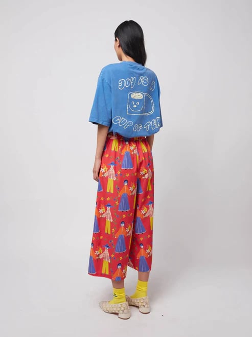 Image of 2-Pantalon Culotte Poplin