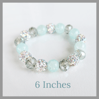 Image 2 of NEW!!! Bright Sea Mist Glitter Bracelet and Sea Mist Earrings for Kids Teens Girls 