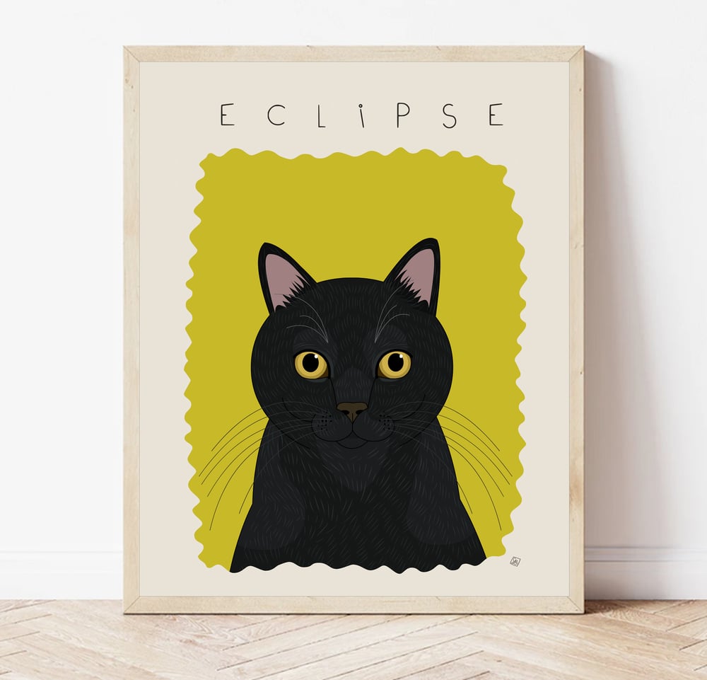 Image of Custom Black Cat Portrait