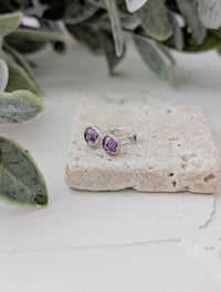 Image 1 of Lavender Amethyst Stud Earrings