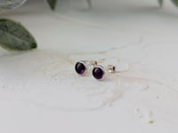 Image 2 of Amethyst Stud Earrings