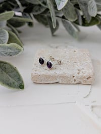 Image 1 of Amethyst Stud Earrings
