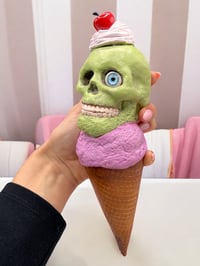 Image 5 of Green Skull Ice Cream with Cherry