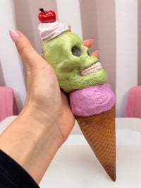 Image 4 of Green Skull Ice Cream with Cherry