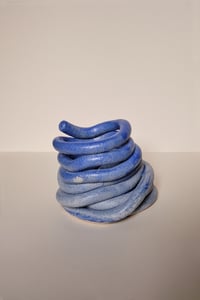 Image 1 of Escultura Sabi de cerámica Azul