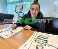 Image 2 of CAITLIN HAYES & TASH FLINT SIGNED PRINTS CELTIC WFC