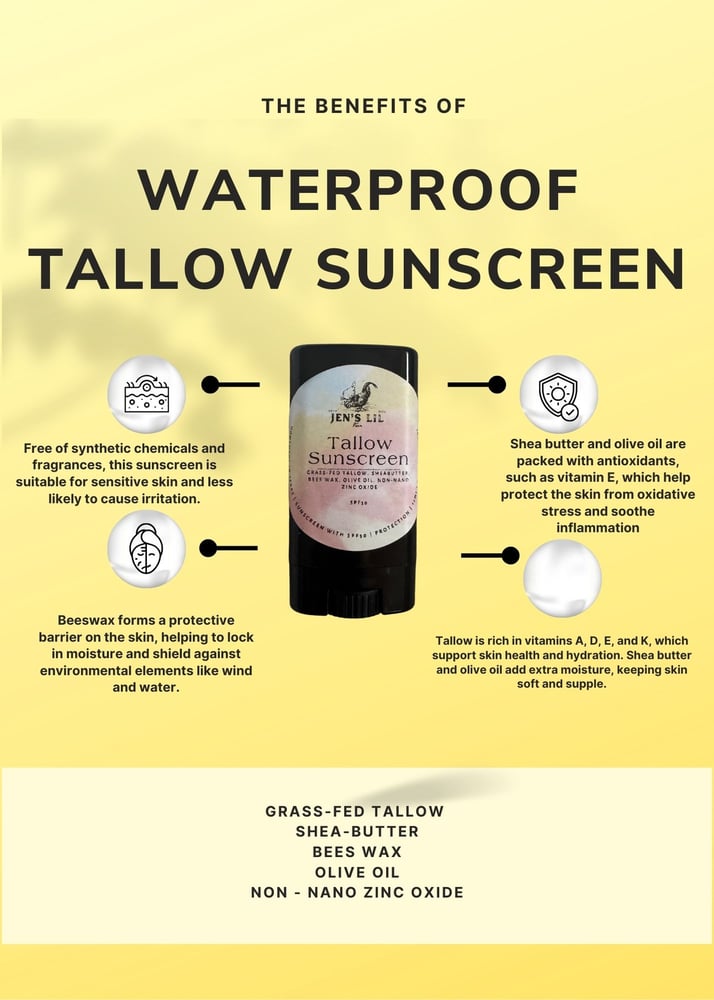 Image of Waterproof Tallow Sunscreen Stick
