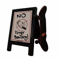 Image 4 of "No fingerboarding" A-frame sign. 
