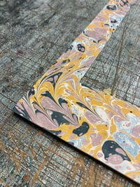 Image 2 of A4 Hand Marbled Mount / Mat - no.2 of 8 // Feb 2025