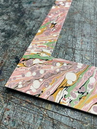 Image 2 of A4 Hand Marbled Mount / Mat - no.4 of 8 // Feb 2025