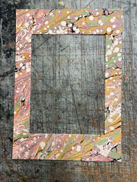 Image 1 of A4 Hand Marbled Mount / Mat - no.4 of 8 // Feb 2025