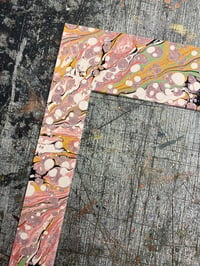 Image 3 of A4 Hand Marbled Mount / Mat - no.4 of 8 // Feb 2025