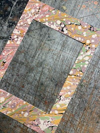 Image 4 of A4 Hand Marbled Mount / Mat - no.4 of 8 // Feb 2025